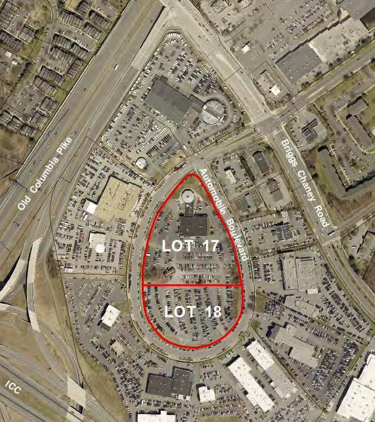 17 to the south and is developed as a partially paved and gravel parking lot. The site is surrounded by other dealerships within the Auto Park.