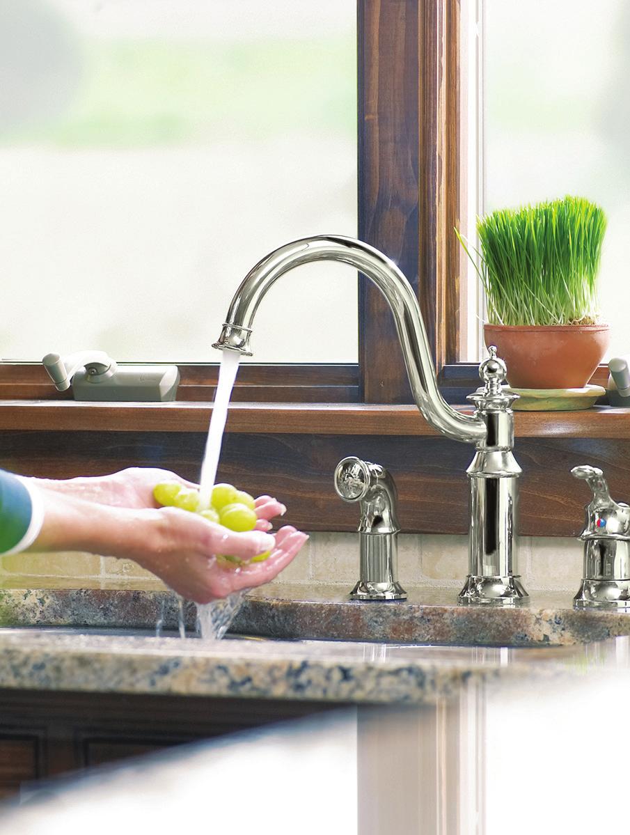 FAUCETS A leaky faucet is a common household water waster. A steady drip at the rate of one drop per second wastes 174 gallons of water in a month!