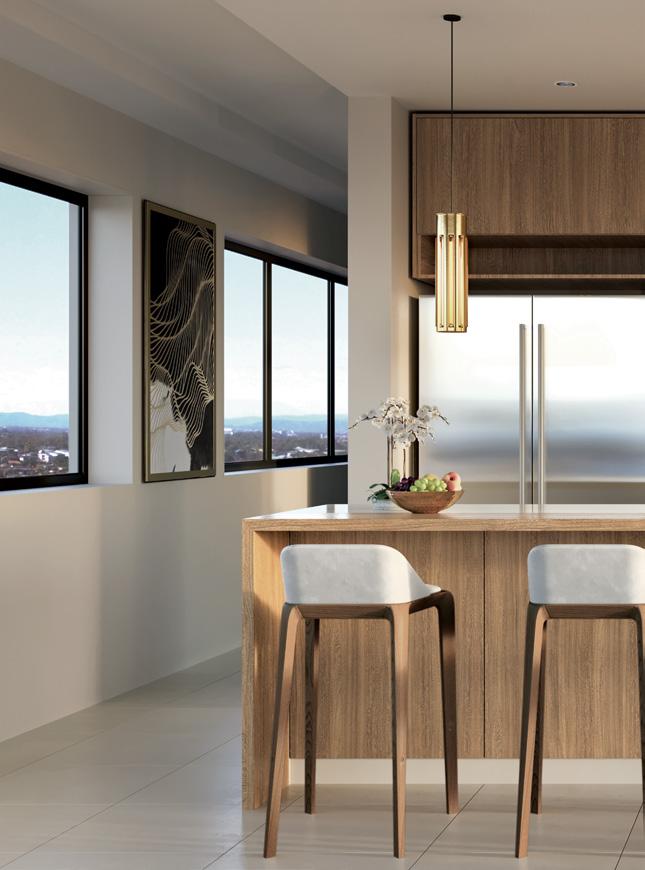 inspired design ARTIST IMPRESSION / KITCHEN At first glance, this sleek open space is more gallery than kitchen.
