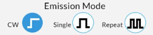 6.5.2 Select laser emission mode There are 3 emission modes.