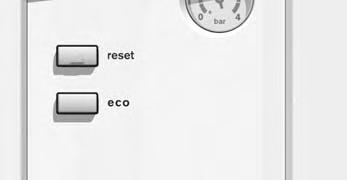 Press and hold the ECO button to select either, not illuminated or illuminated: When the ECO button is not illuminated the boiler will be in preheat mode (which
