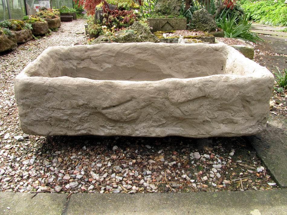 I was asked by the Television programme The Beechgrove Garden to go back and work on the polystyrene troughs that I first made for them many years ago as the painted surface has eroded over