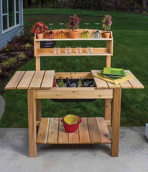Potting Benches Grow At Home In recognition of the changing face of the home gardener, including an increasing number of aging gardening enthusiasts, Arboria has added innovative products to address