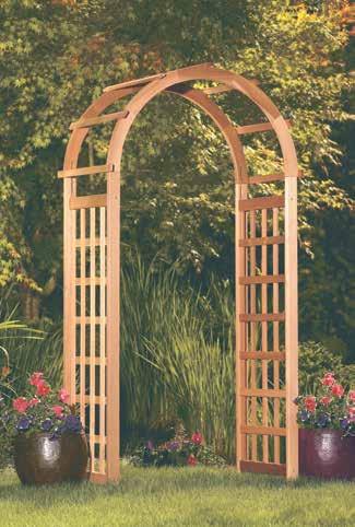 Airy lattice side panels act as the perfect support for your choice of climbing plants.