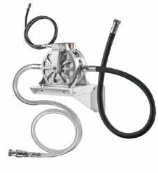 Kit includes: DF100 double diaphragm pump (551 030) with wall bracket, 1,5 m air connection hose with quick coupler and connector, 1,5 m discharge hose and 1,5 m transparent suction hose with