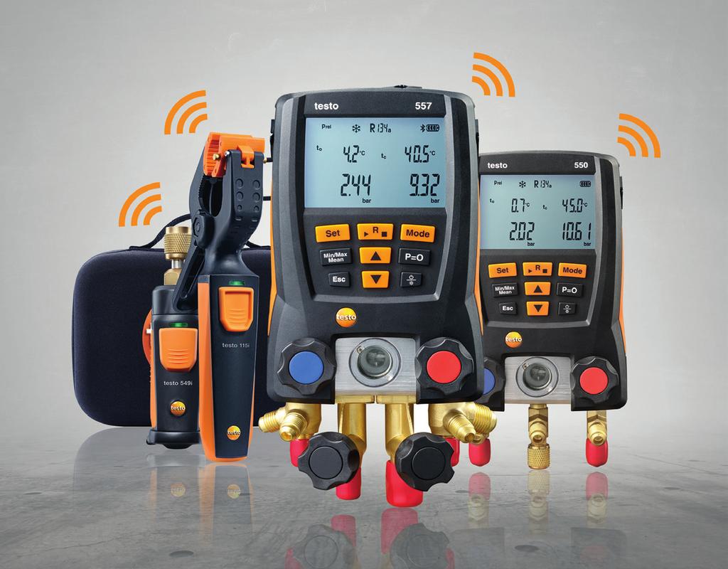 Discover the smart world of air conditioning system maintenance. The testo Smart Probe Air Conditioning Set is fast & efficient for air conditioning system testing as it is wireless, and hoseless.
