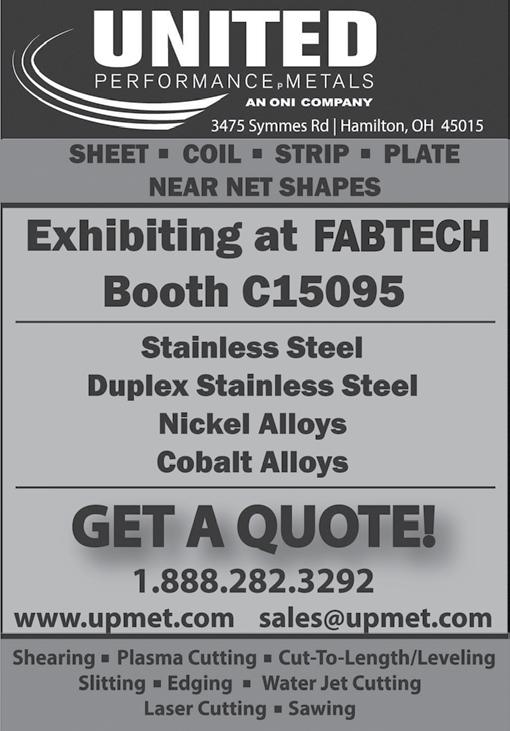 Booth C15031 Logopress3 Transfer Die Simulation MachineMetrics Booth C13121 MachineMetrics MetalForming Inc Booth C35103 Schroeder Unfold Metalix CAD/CAM Ltd Booth C45081 cnckad, AutoNest, MBend, and