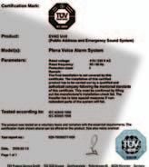 certification, the international standard for voice alarm systems and
