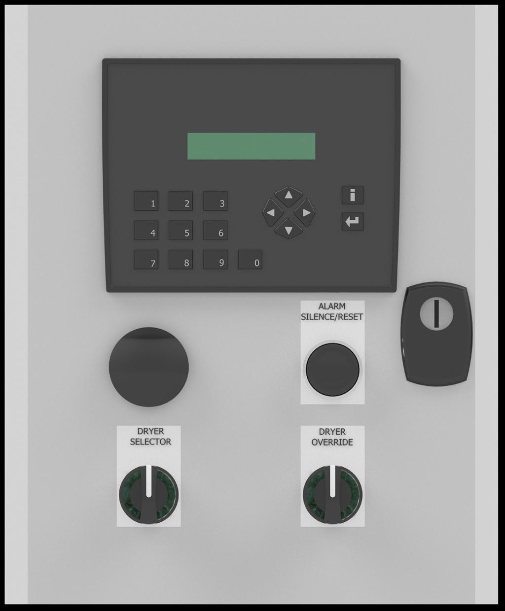 Value Panel 1 2 3 4 5 6 1. Display Screen Displays the systems operating screens. 2. Keypad Entry Used to move though operating screens and input data. 3. Alarm Horn Sounds when an alarm condition occurs.
