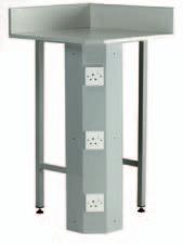 unit with worktop Laminate worktop Ref: EC0920L Worktop with rear upstand Ref: EC0920B EC0916/17 W x D: 575 x 575mm Corner unit