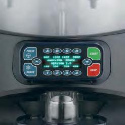 Automatic Cycle Buttons - Operators select serving size and number of servings for precise results.
