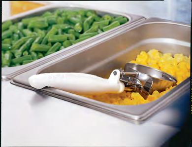 Bright, identifiable colors help maintain portion control, and make disher size selection quick and easy.
