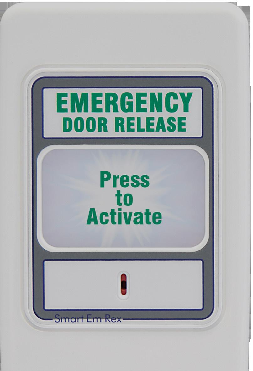 Smart Em Emergency Exit Device with LED Back Lighting The Smart Em operates the same way as the standard Em Rex (Emergency Exit Device) but it operates on either 12Vdc or 24Vdc.