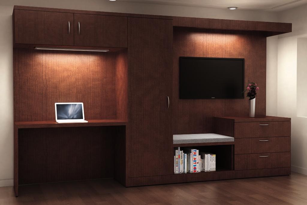 PG#8 ROOM FURNITURE SINGLE WARDROBE One of the most versatile items in the line, single width cabinets can be customized to suit dozens of applications.
