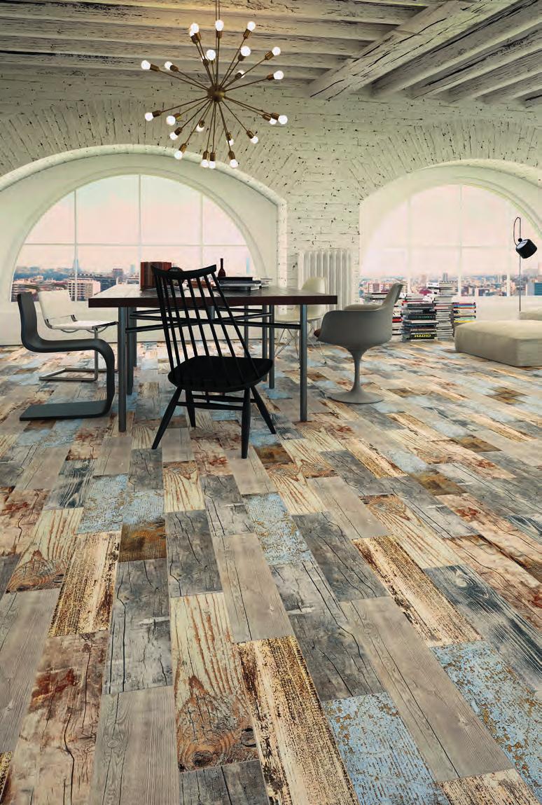Foresta PORCELAIN These porcelain tiles consist of a textured wood