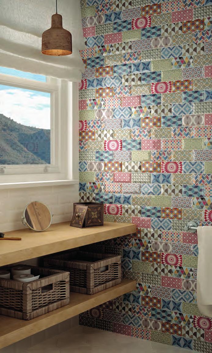 Patchwork Metro CERAMIC Moroccan meets metro creating these lively geometrical tiles helping you freshen up those tired wall spaces!