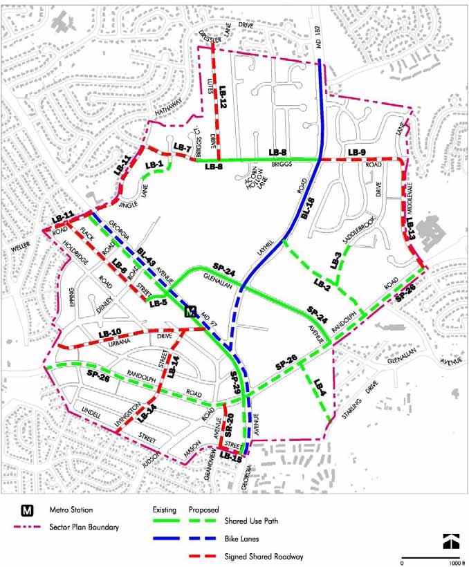 Map 7: Bikeway Network Glenmont
