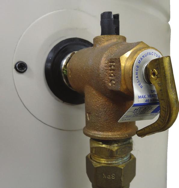 The TPR valve works by automatically venting hot water if the temperature or pressure of the water in the cylinder gets too high.