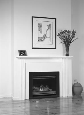 10.Install top decorative surround to face of fireplace. 11.