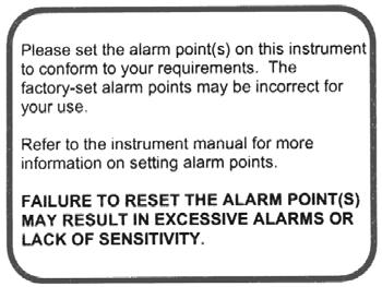 MODELS 2401-ECA, 2401-EWA, 2401-EC2A & 2401-PA Section 2 Read and then remove the sticker (illustrated to the left) from the instrument.