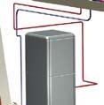 heat from the ambient outdoor air. This heat is transferred to the indoor unit via refrigerant piping.
