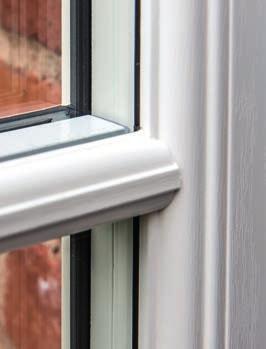 the outer frame offering a slimmer appearance Welded joints on both the outer frame and flush sash Secured by a multi-point locking system Low