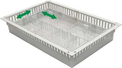 H+H Easy Exchange Trays and Baskets Perfect storage system for all items small, big, heavy or light Saves space and time