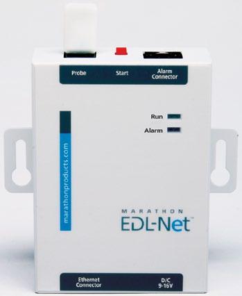 MARATHON PRODUCTS The EDL-Net Remote temperature data logging via Ethernet connectivity for Hospitals, Laboratories and Research Organizations, with Alarm Notification via cell phone or e-mail.