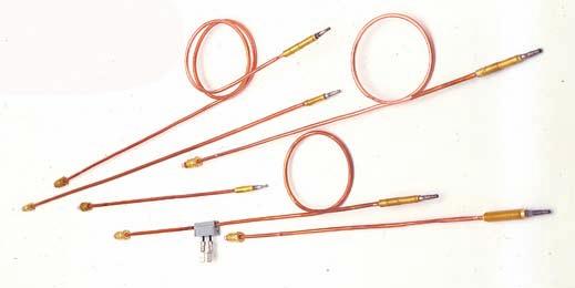 S E N S O R S THERMOCOUPLES Available in standard version for domestic hobs (fast or ultra quick ignition time) and for high-capacity appliances (where a fast cooling