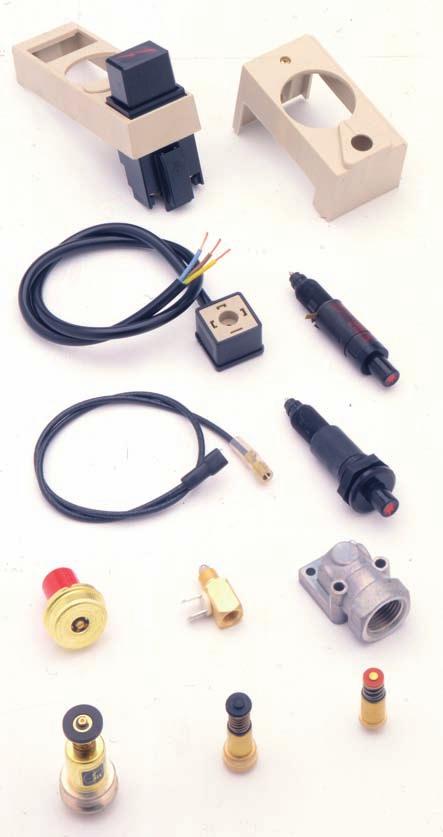 A C C E S S O R I E S IGNITERS A wide range of electronic igniters for any type of gas appliance are available: configurations with edge or remote push button, versions with battery supply or