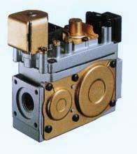 Various mounting options are available. 848 SIGMA Multifunctional gas control with two automatic shut-off valves, servo pressure regulator and pneumatic modulator with 1:1 air-gas pressure ratio.