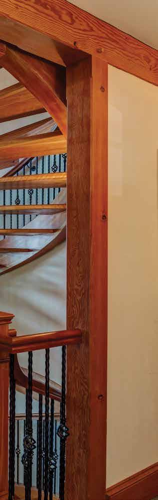 From the Douglas fir timber frame to the beautiful custom staircase, no detail has been overlooked in this Timberpeg home on Lake Sunapee.