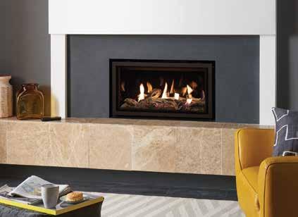 Studio 1 Studio 1, Bauhaus Frame in Anthracite with Log-effect fuel bed and Vermiculite lining Studio 1, Edge with Driftwood-effect fuel bed and Black Glass lining Efficiency & Heat Output Chimney or