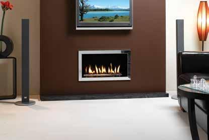 GAS WHITE STONES GLASS BEADS BLACK STEEL POLISHED BLACK GRANITE standard REMOTE Studio 1 Open Fronted Conventional Flue 25% 1.