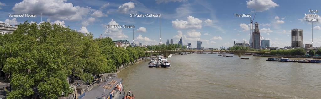 River Prospect 15B.1: View from Waterloo Bridge: downstream downstream close to the Westminster bank 1.4.14 The view in the summer of Year 25 of operation is illustrated in Figure 1.3 below.