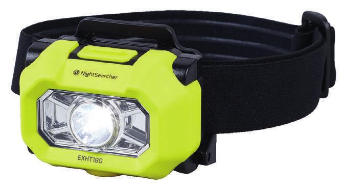 Intrinsically safe LED head torch for use in Zone 0 1 2 hazardous areas 2 Light modes: High
