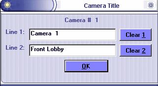 Cameras Cameras Screen Communication parameters must be set for each receiver in the CCTV system.