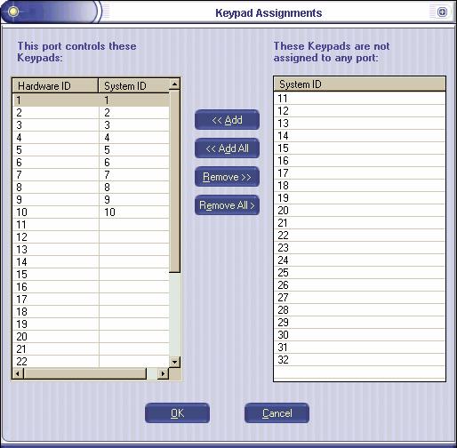 Serial - Keypad If the Port Type is Serial Keypad, perform the following procedure. 1. The following screen will display if the Port Type setting on the CDU Setting screen is Serial Keypad.