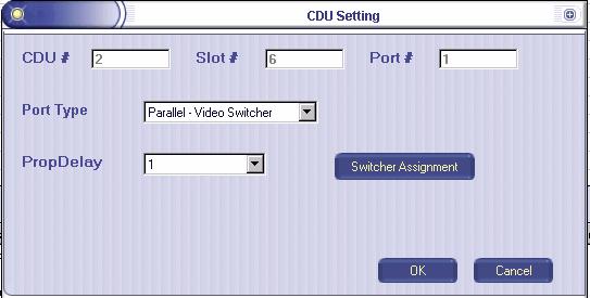 13. Click Switcher Assignment. 14. As before, select all 32 inputs and 16 outputs in the Video Switcher Initialization Wizard as shown below. 15.