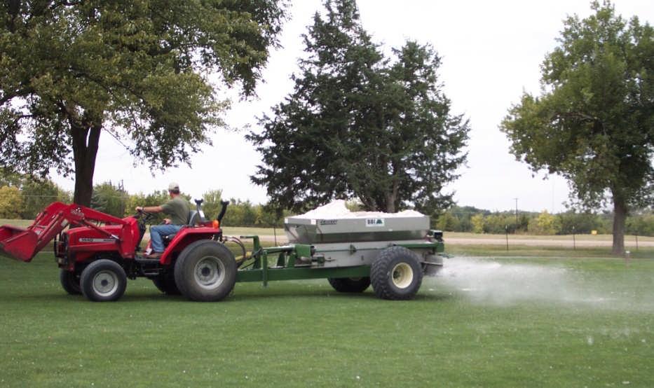 environmental concerns and will allow for more playable time. One of the proven benefits of calcium sulfate is that it improves drainage.