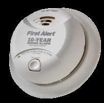 battery operated FG200B Family Gard Smoke Alarm Test Button 9-volt Battery Non-branded carton packaging 3-Year Limited Warranty SA303CN Smoke Alarm with Silence 9-volt Battery Locking Features Lock