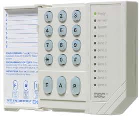 buttons on keypad for trouble-free viewing and activation 4 programmable function keys Dual FAP keys Dual tamper support Zone input Surface or single-gang box mount Wire channel