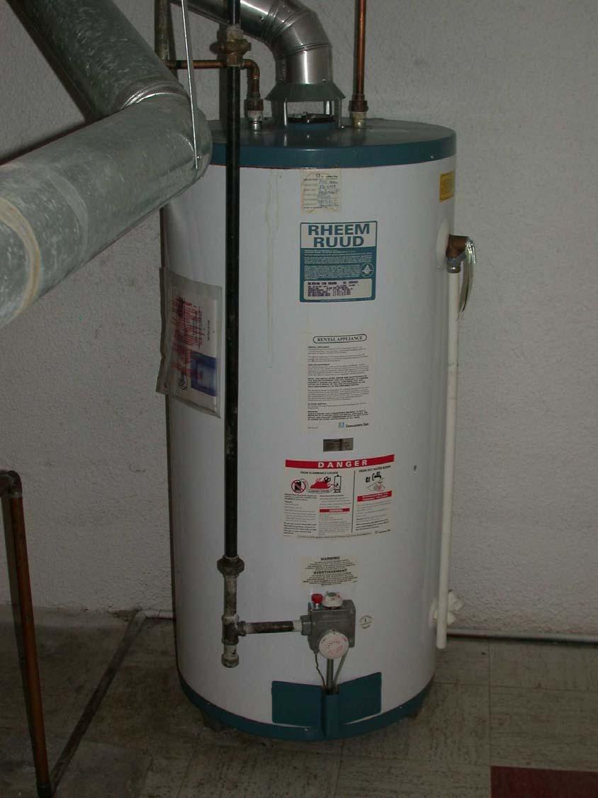 Natural draft continuous pilot gas water heaters do