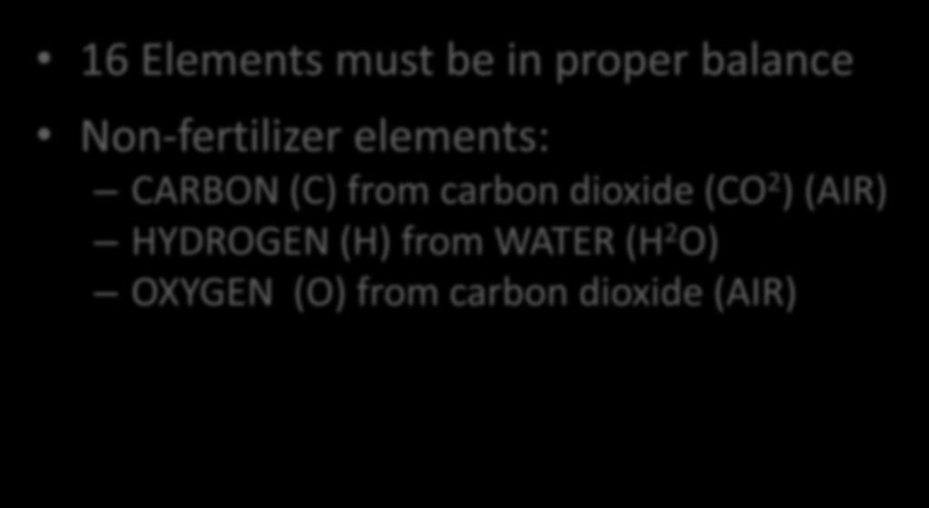 elements: CARBON (C) from carbon dioxide (CO 2 ) (AIR)