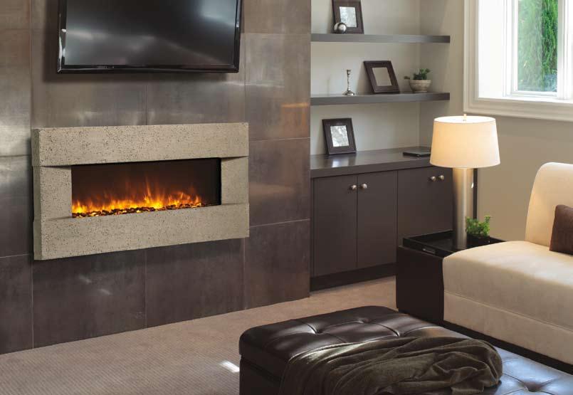artisan series LED Light No heater, no fan BLT-IN-5124 Electric Fireplace in Venetian Grey color, Classico finish concrete face with optional Sable fire glass BLT-IN-5124 specifications 26 BLT-IN