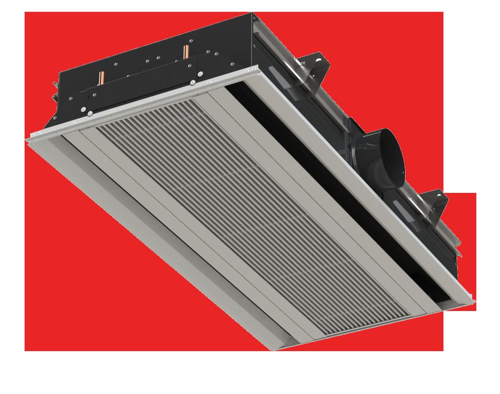 Linear Active Chilled Beams CBAL-24 CBAL-24 is a linear active chilled beam diffuser with 1-way and 2-way air distribution nique linear design provides high induction and low noise levels Available