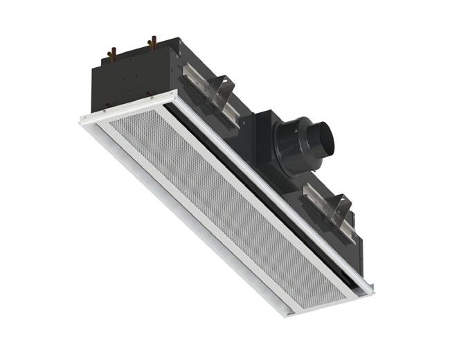 for open office environments Ceiling mounted Hinged access face LINEAR ACTIVE CHILLED BEAM 1 or 2 way  for