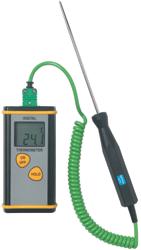 Color- Coded Thermometer Helps Eliminate Cross-Contamination Can be part of HACCP & due diligence procedure ALUMINUM CASE WATERPROOF THERMOMETER WITH PROBE The Therma Plus hand held thermometer