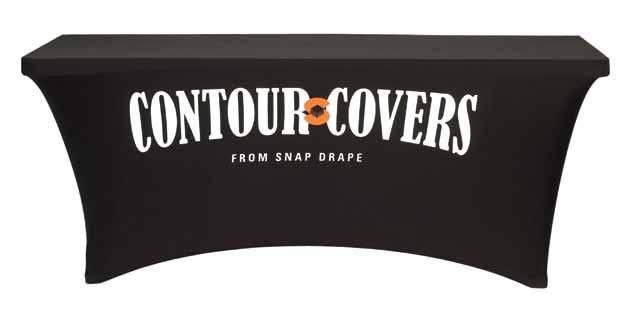 contour covers This contemporary design fits over banquet tables with no pinning or clips and