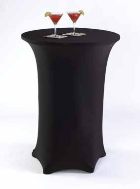 Contour Covers attach to the table with a durable rubber cup that slides under the table leg.